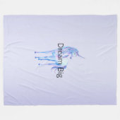 Lila Ombre Magical Unicorn Fleecedecke (Vorderseite (Horizontal))