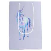 Lila Ombre Magical Unicorn Mittlere Geschenktüte (Rückseite)