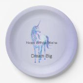 Lila Ombre Magical Unicorn Pappteller (Vorderseite)