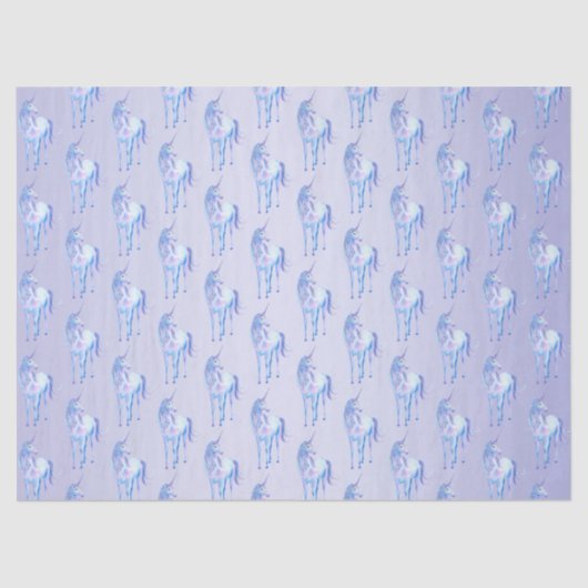 Lila Ombre Magical Unicorn Seidenpapier (Vorderseite)