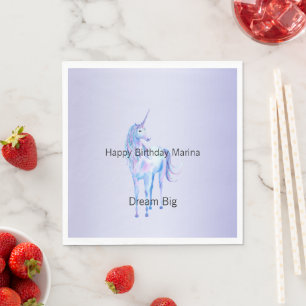 Lila Ombre Magical Unicorn Serviette