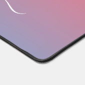 Lila Ombre Monogram Name Script Schreibtischunterlage (Ecke)