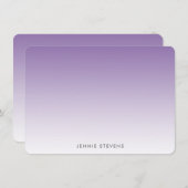 Lila Ombre Personalisiert Mitteilungskarte (Vorne/Hinten)