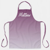 lila ombre - personalisierte Schürze (Vorderseite)
