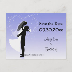 Lila Ombre Save The Date Hochzeitspostkarte Ankündigungspostkarte