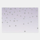Lila Ombre Silver Confetti Geschenkpapier Set (Vorderseite 2)