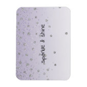 Lila Ombre Silver Confetti Magnet (Vertikal)