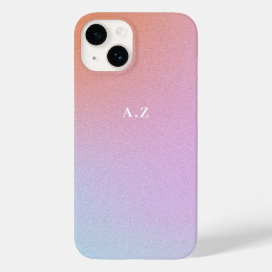 Lila Ombre Sky Personalisiert Initial Monogram Case-Mate iPhone Hülle (Rückseite)