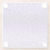 Lila Ombre Sparkle Glitzer Glasuntersetzer (Rückseite)