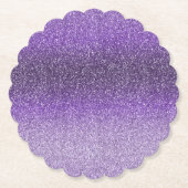 Lila Ombre Sparkle Glitzer Untersetzer (Vorderseite)