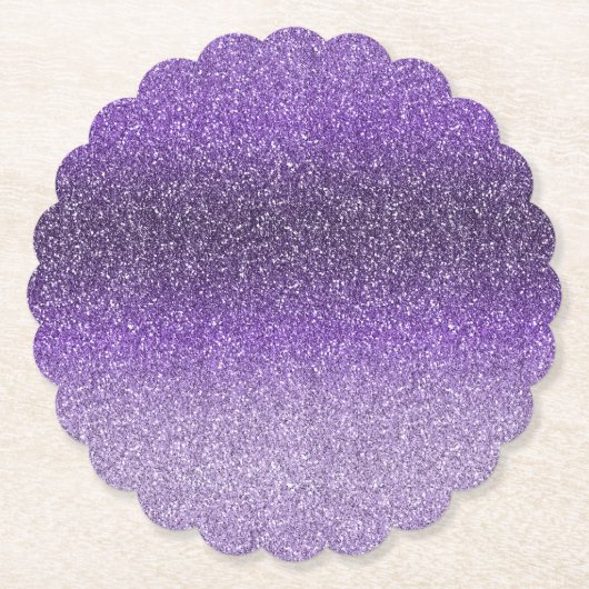 Lila Ombre Sparkle Glitzer Untersetzer (Vorderseite)