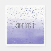 Lila Ombre Stars Serviette (Vorderseite)
