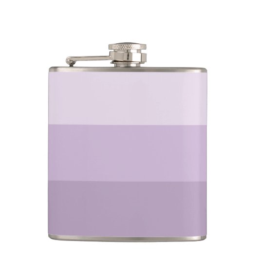 Lila Ombre Streifen Flachmann (Vorderseite)