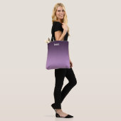 Lila Ombre Tote Bag - Weicher Farbton, starker Gei Tasche (Am Model)