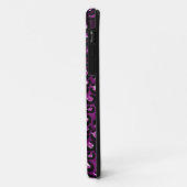 Lila Ombre- und Black Glam Glitzer Leopard Spots Case-Mate iPhone Hülle (Hinten/Links)