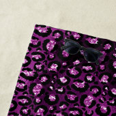 Lila Ombre- und Black Glam Glitzer Leopard Spots Strandtuch (Beispiel)