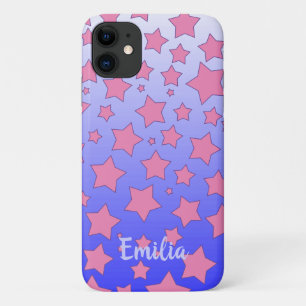 Lila Ombre und rosa Sterne Case-Mate iPhone Hülle