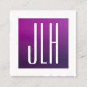 Lila Ombre- und White-Initialen oder andere Texte Begleitkarte (Vorderseite)