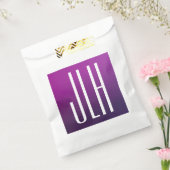 Lila Ombre- und White-Initialen oder andere Texte Geschenktütchen (Versiegelt)