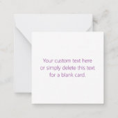 Lila Ombre- und White-Initialen oder andere Texte Mitteilungskarte (Rückseite)