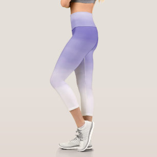 Lila Ombre Wasserfarbe Capri Leggings