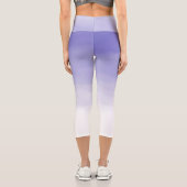 Lila Ombre Wasserfarbe Capri Leggings (Rückseite)