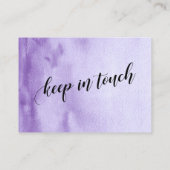 Lila Ombre Watercolor New Address Handout Karte (Rückseite)