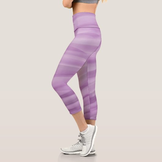 Lila Ombre Waves Sport Capri Leggings (Links)