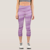 Lila Ombre Waves Sport Capri Leggings (Vorderseite)