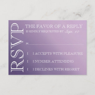 Lila Ombre Wedding Einladung uAwg