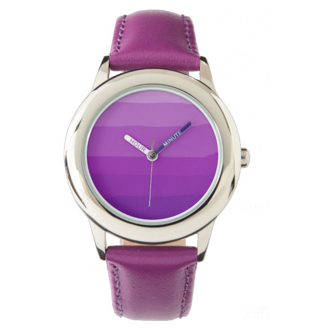 Lila Ombre Wrist Watch Armbanduhr (Vorderseite)