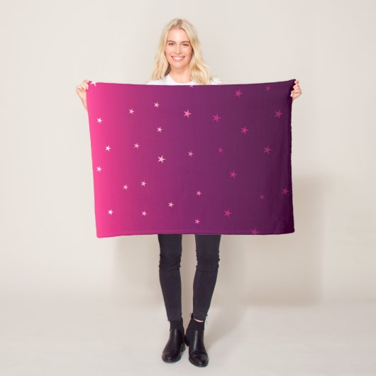 Lila Omerstars Fleecedecke (Beispiel)