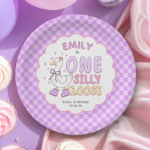 Lila One Silly Goose - Retro-Mädchen zum ersten Ge