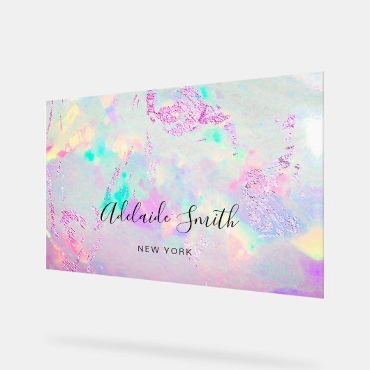 lila Opal Acrylschild (Winkel)