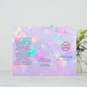 lila Opal-Broschüre (Stehend Vorderseite)