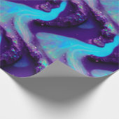 Lila Opal Dream Wrapping Paper Abstrakt Crystal Geschenkpapier (Ecke)