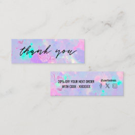 lila Opal-Edelstein-Diskontkarte Mini Visitenkarte