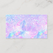 lila Opal Edelstein Imitate Glitzer vielen Dank Visitenkarte (Rückseite)