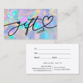 lila Opal-Geschenkgutschein Visitenkarte (Vorne/Hinten)