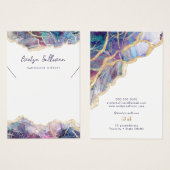 Lila Opal-Halskette-Display-Karte (Vorne & Hinten)