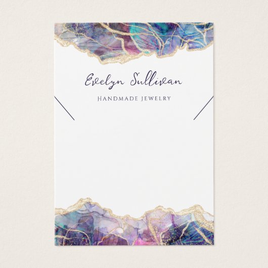 Lila Opal-Halskette-Display-Karte (Vorderseite)