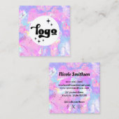 lila Opal-Quadratzkarte Quadratische Visitenkarte (Vorne/Hinten)