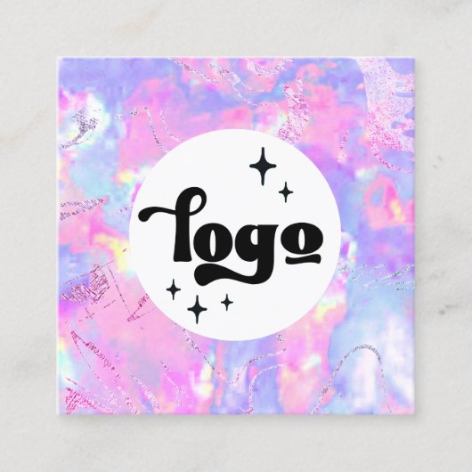 lila Opal-Quadratzkarte Quadratische Visitenkarte (Vorderseite)