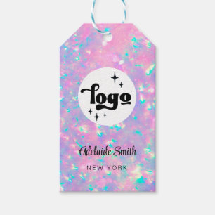lila Opal-Stein-Boutique-Etiketten Geschenkanhänger