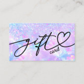 lila opeller Glitzer kleine Geschenkkarte Visitenkarte (Vorderseite)