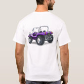 Lila Opentop-Buggy 2Print vorne/hinten T-Shirt (Rückseite)