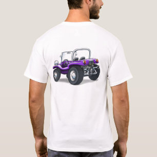 Lila Opentop-Buggy 2Print vorne/hinten T-Shirt