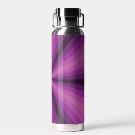 Lila optische Illusion Trinkflasche (Rückseite)