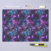 Lila optisches Wasserteppich Abstrakte Kristalle Seidenpapier (Handwerk)