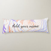 Lila orange Aquarellfarbe abstrakt fügen Sie den N Seitenschläferkissen (Rückseite)